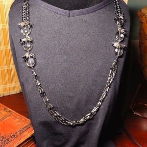 Black Tone Crystal Necklace